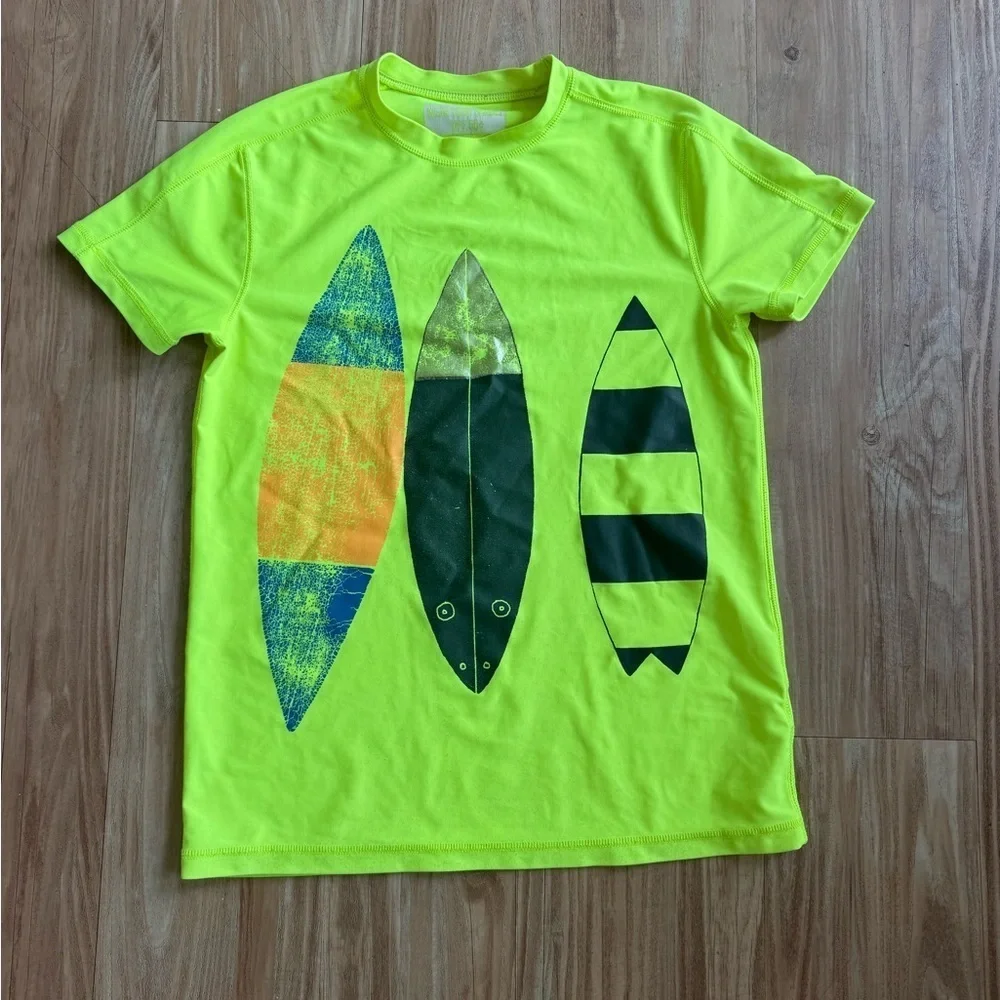 Crewcuts Neon Yellow Surfboard Graphic Tee